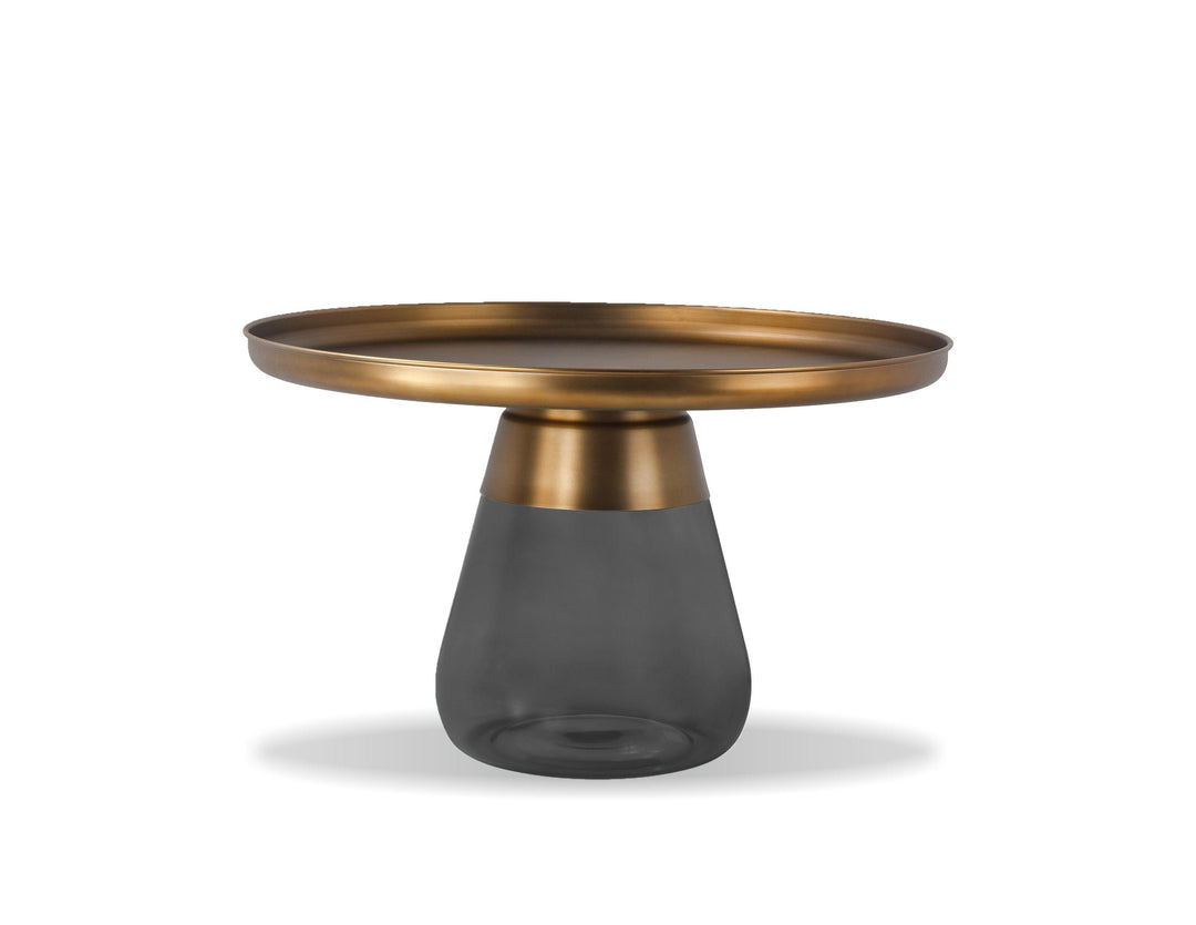 Brass Aluminum/Smoke Glass