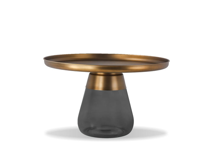 Brass Aluminum/Smoke Glass