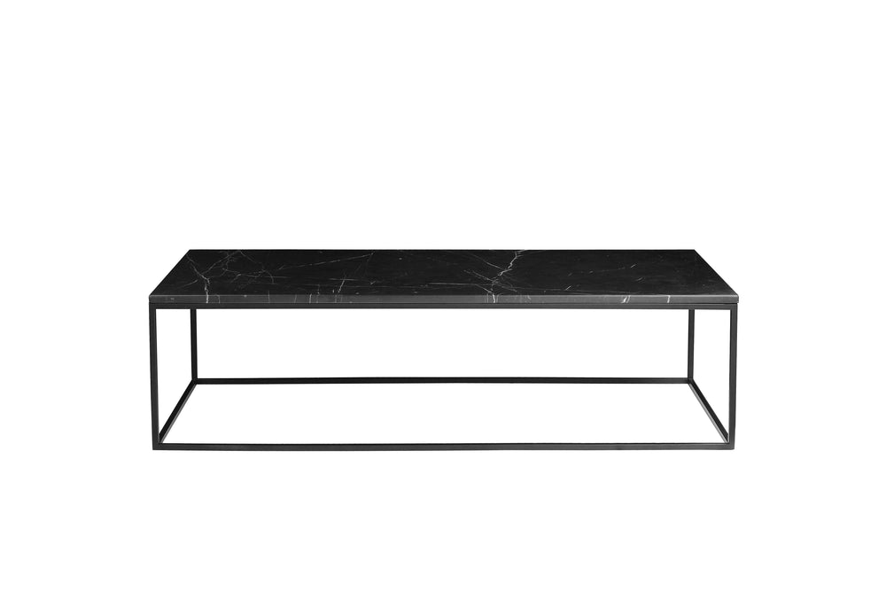 Black Semi-Honed Marble/Black Powder Coated Frame