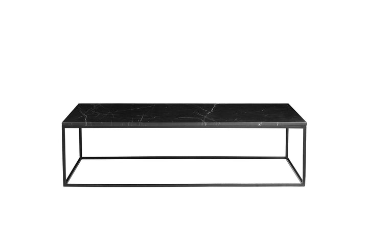 Black Semi-Honed Marble/Black Powder Coated Frame