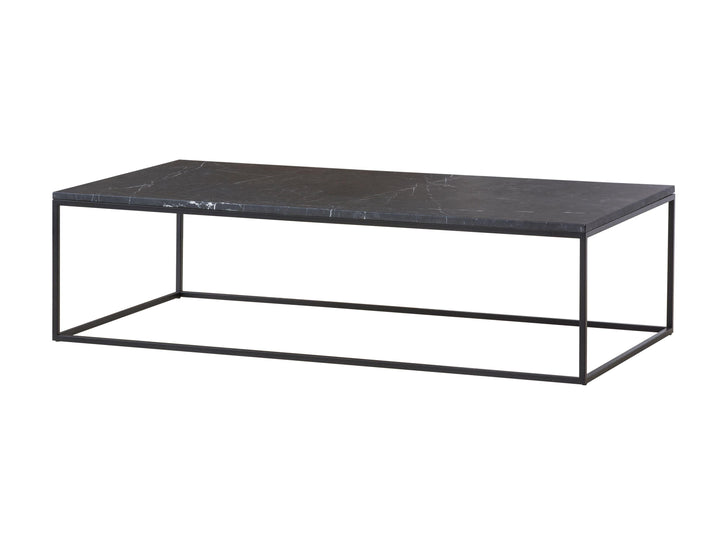 Black Semi-Honed Marble/Black Powder Coated Frame