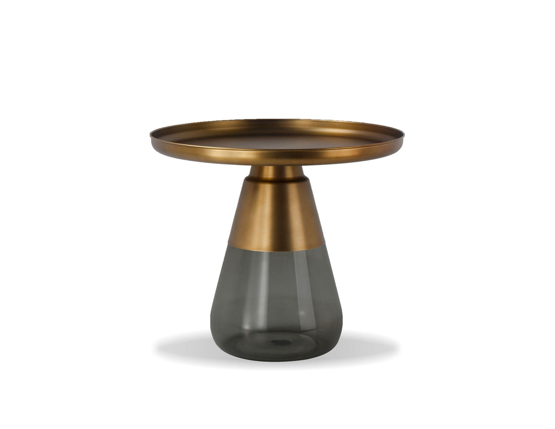 Brass Aluminum/Smoke Glass
