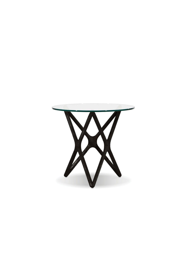 Clear Glass/Ash Stained Black Base