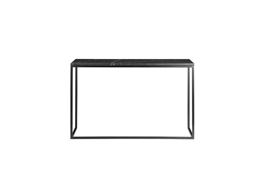 Black Semi-Honed Marble/Black Powder Coated Frame