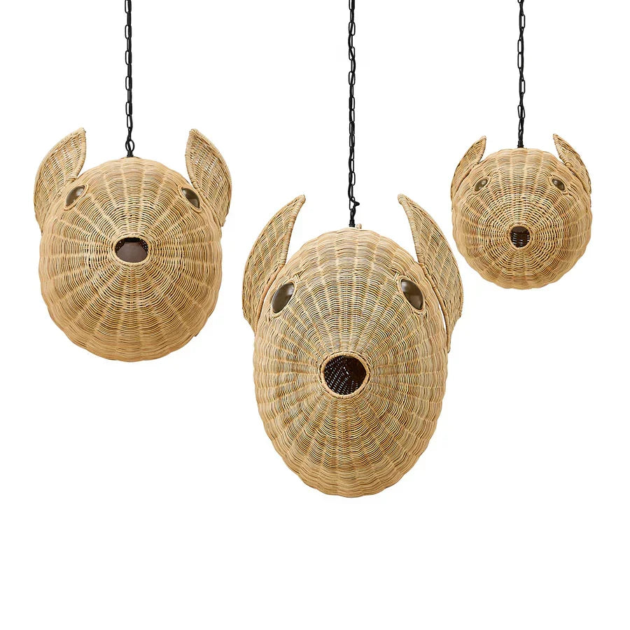SwayLiving Wicker Blowfish Medium Pendant PENDANT LIGHTING