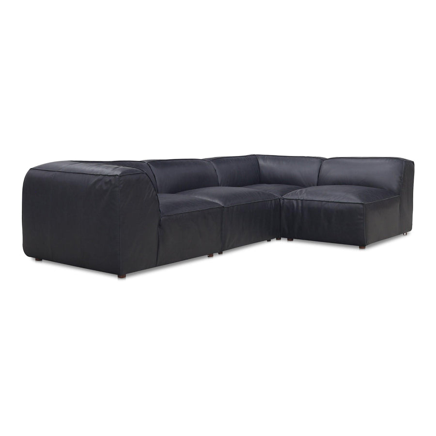 Form Signature Modular Sectional Vantage Black Leather - SwayLiving