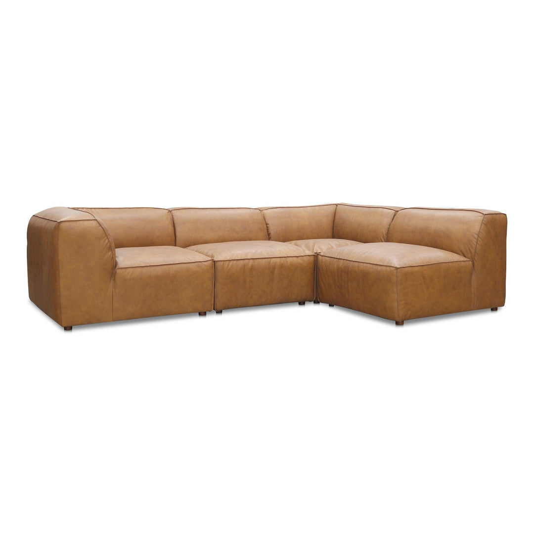 Form Signature Modular Sectional Sonoran Tan Leather - SwayLiving
