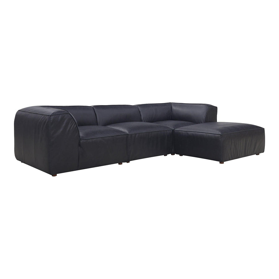 Form Lounge Modular Sectional Vantage Black Leather - SwayLiving