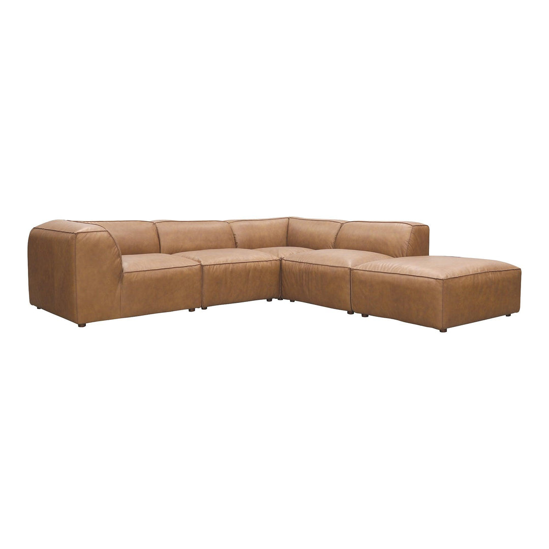 Form Classic L Modular Sectional Sonoran Tan Leather - SwayLiving