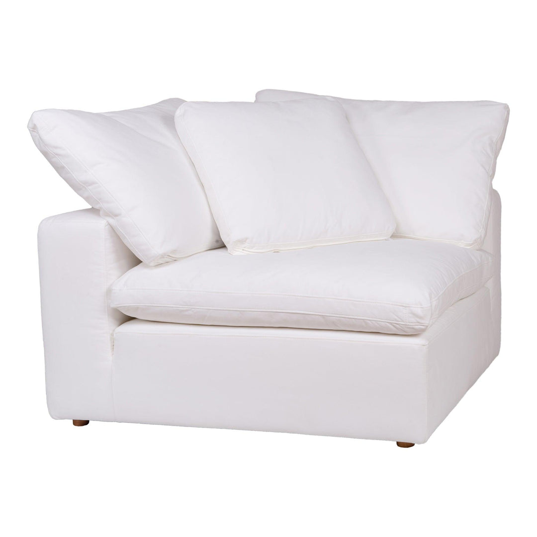 Clay Corner Chair Performance Fabric White - SwayLiving