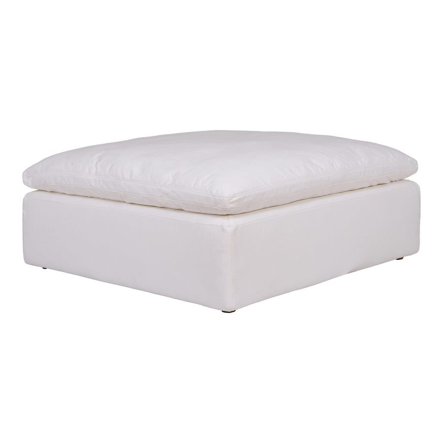 Clay Ottoman Performance Fabric White - SwayLiving
