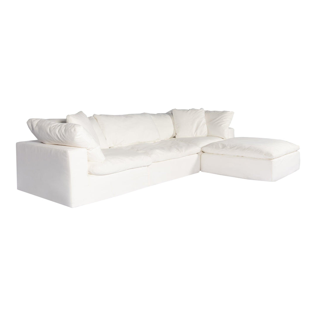 Clay Lounge Modular Sectional Performance Fabric White - SwayLiving