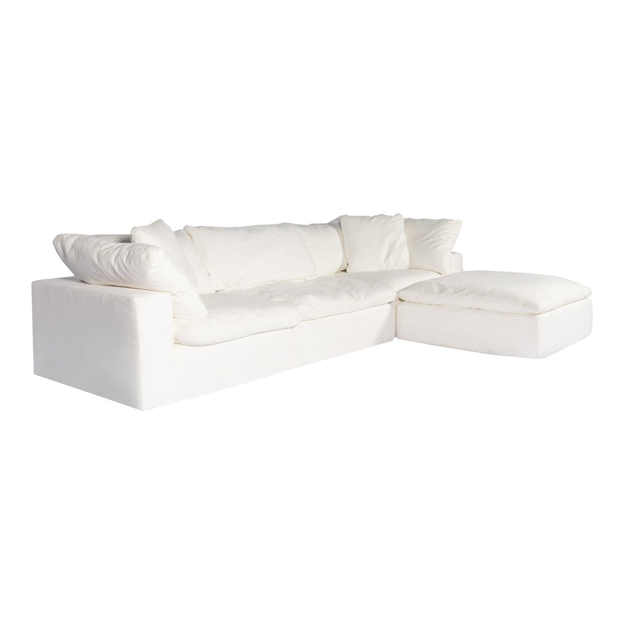 Clay Lounge Modular Sectional Performance Fabric White - SwayLiving