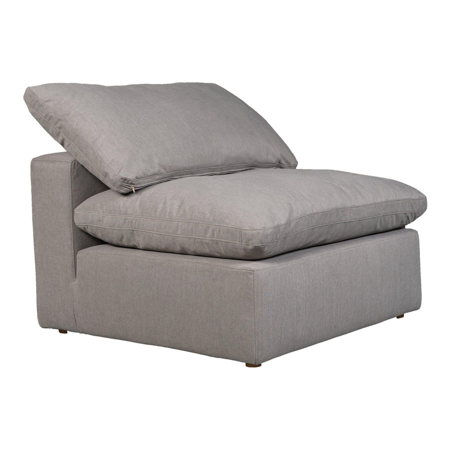 Terra Condo Slipper Chair Performance Fabric Light Grey - SwayLiving