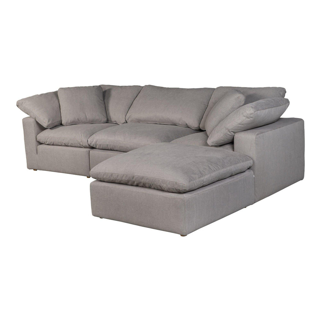 Terra Condo Lounge Modular Sectional Performance Fabric Light Grey - SwayLiving