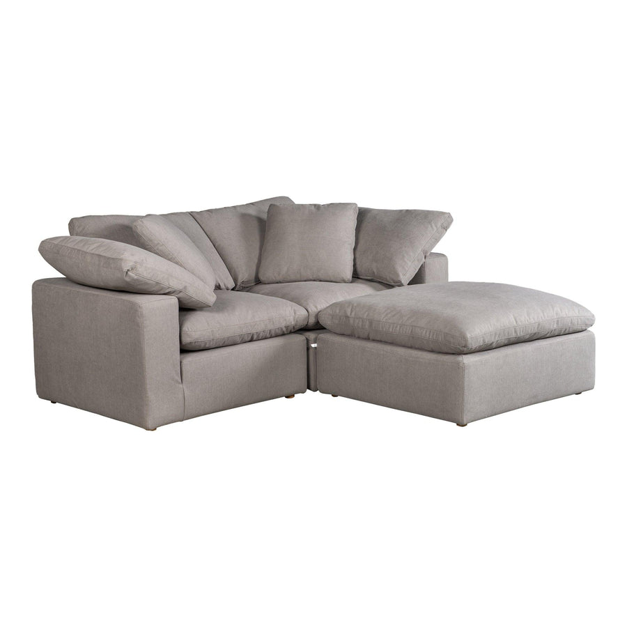 Terra Condo Nook Modular Sectional Performance Fabric Light Grey - SwayLiving
