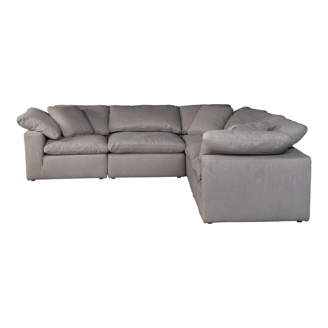 Terra Condo Classic L Modular Sectional Performance Fabric Light Grey - SwayLiving