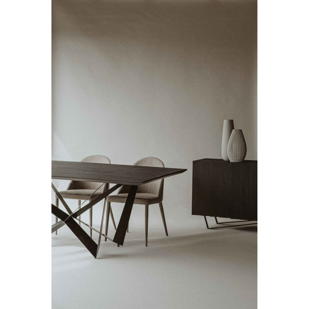 SwayLiving - Burton Fabric Dining Chair Light Grey - Set of 2 - YM-1001-26 | SwayLiving