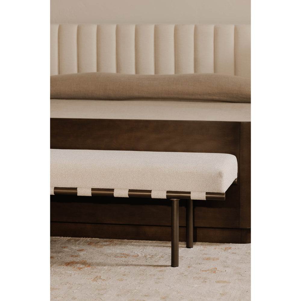 SwayLiving - Carson Dining Bench Beige - YM-1016-34 | SwayLiving