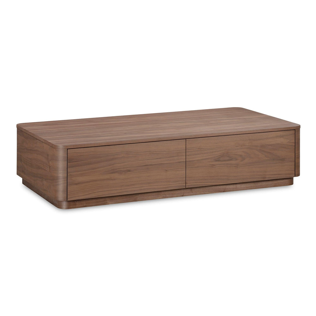Round Off Coffee Table Walnut - SwayLiving