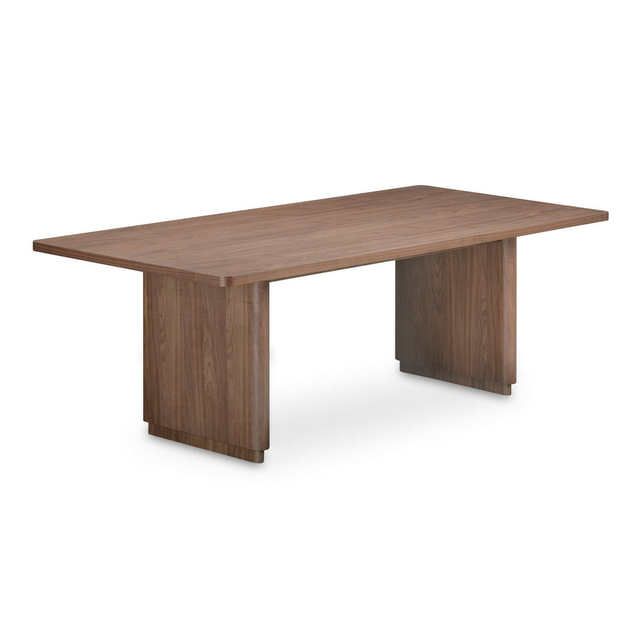 Round Off Dining Table Small Walnut - SwayLiving