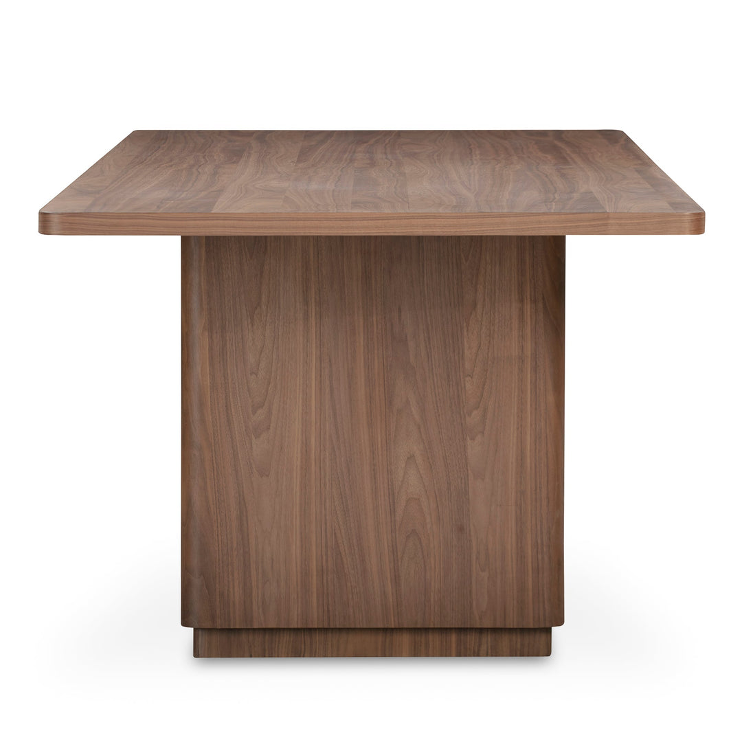 SwayLiving - Round Off Dining Table Small Walnut - YR-1009-03-0 | SwayLiving