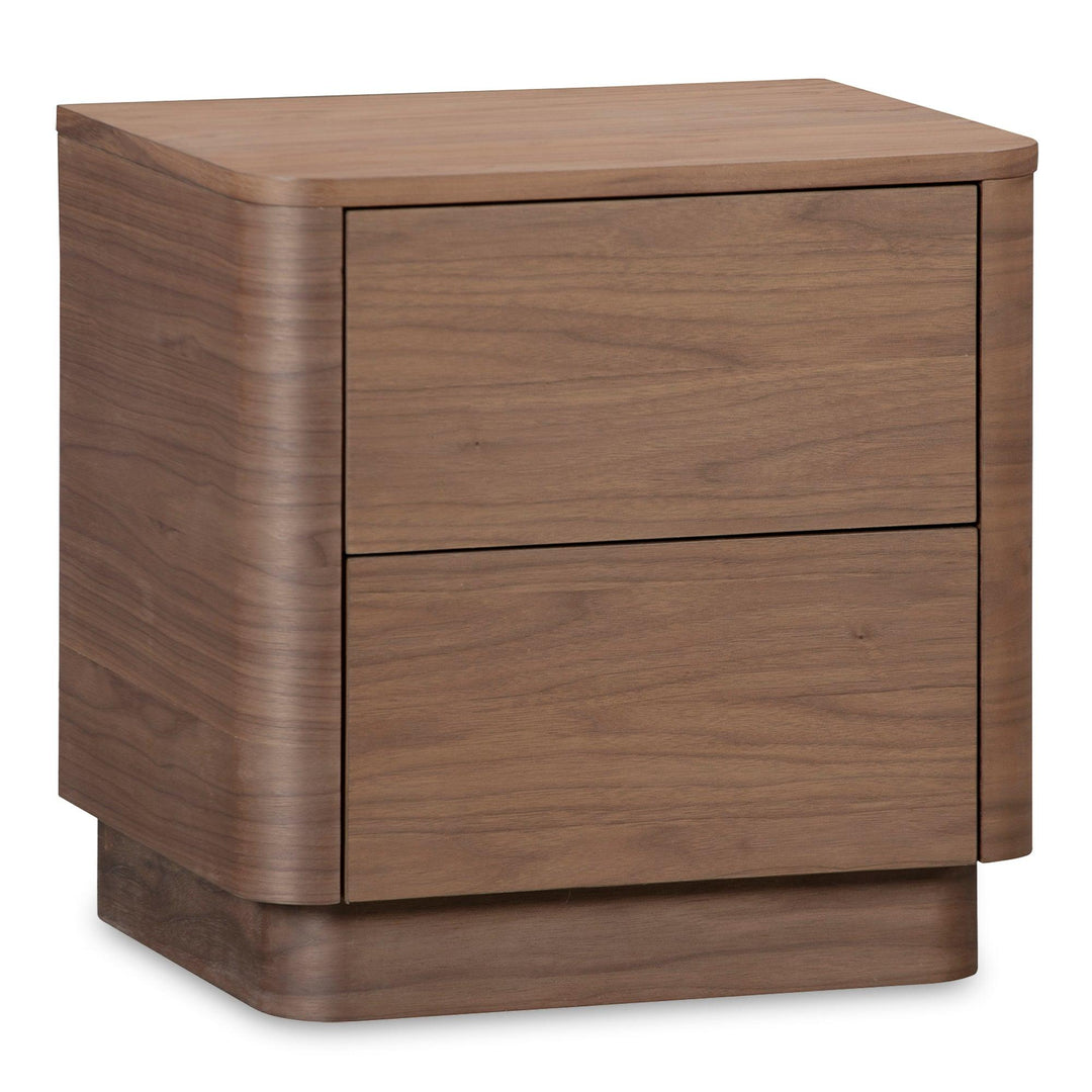 Round Off Tall Nightstand Walnut - SwayLiving