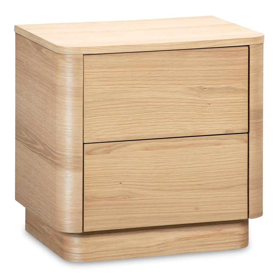 Round Off Tall Nightstand Oak - SwayLiving