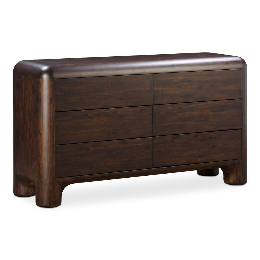 Rowan 6 Drawer Dresser Dark Brown - SwayLiving