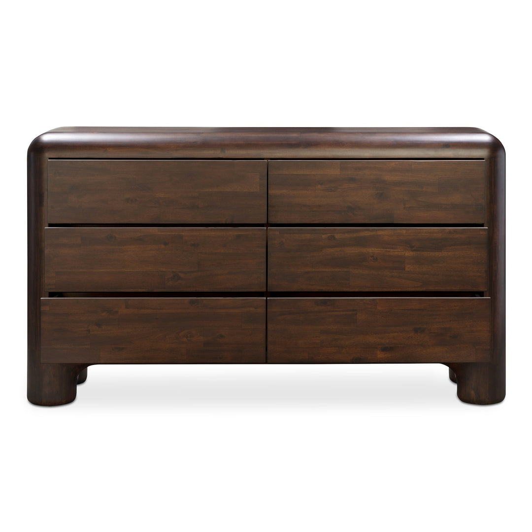 Rowan 6 Drawer Dresser Dark Brown | SwayLiving