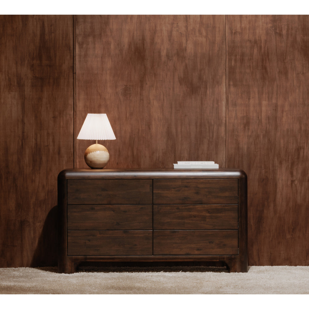 Rowan 6 Drawer Dresser Dark Brown | SwayLiving