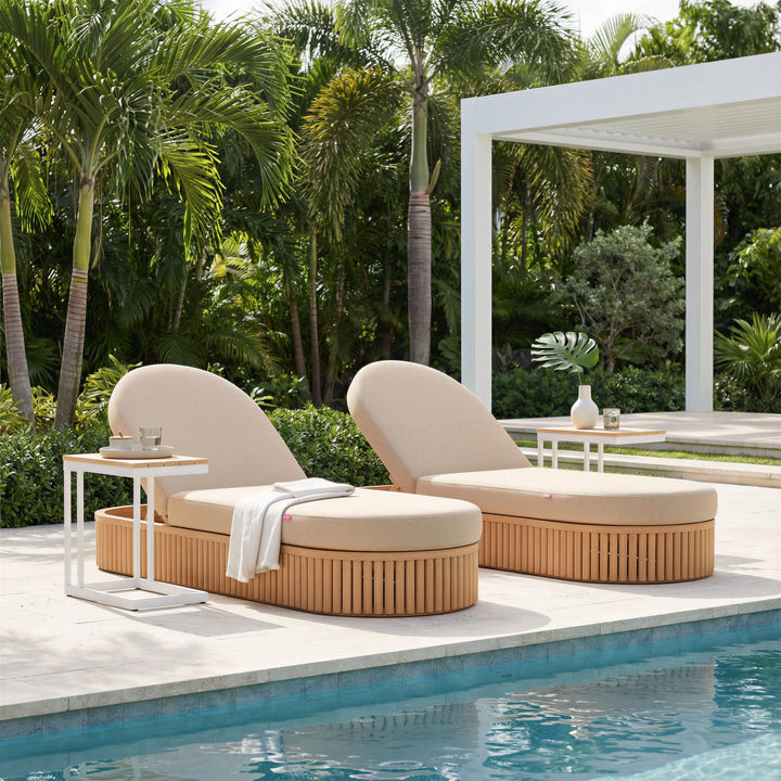 Sakina Chaise Lounge Brown