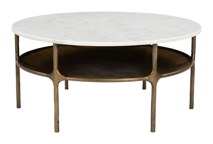 SwayLiving Bild Coffee Table White & Brass COFFEE TABLES