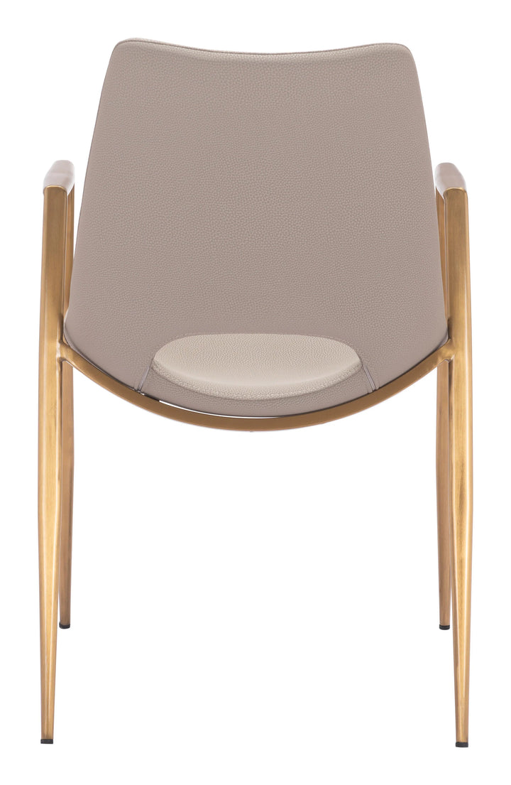 SwayLiving Desi Dining Chair (Set of 2) Beige & Gold DINING CHAIRS