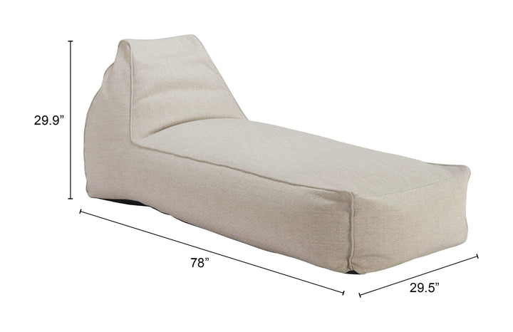 SwayLiving Kalm Lounge Chair Beige OUTDOOR CHAISE LOUNGES