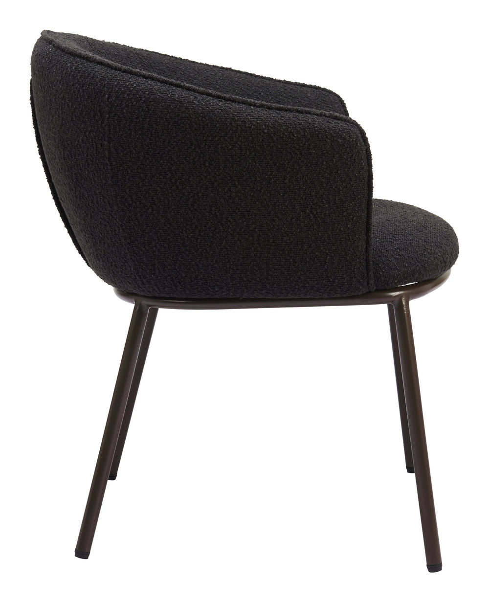 SwayLiving Essen Dining Chair Black & Bronze - Set of 2 DINING CHAIRS