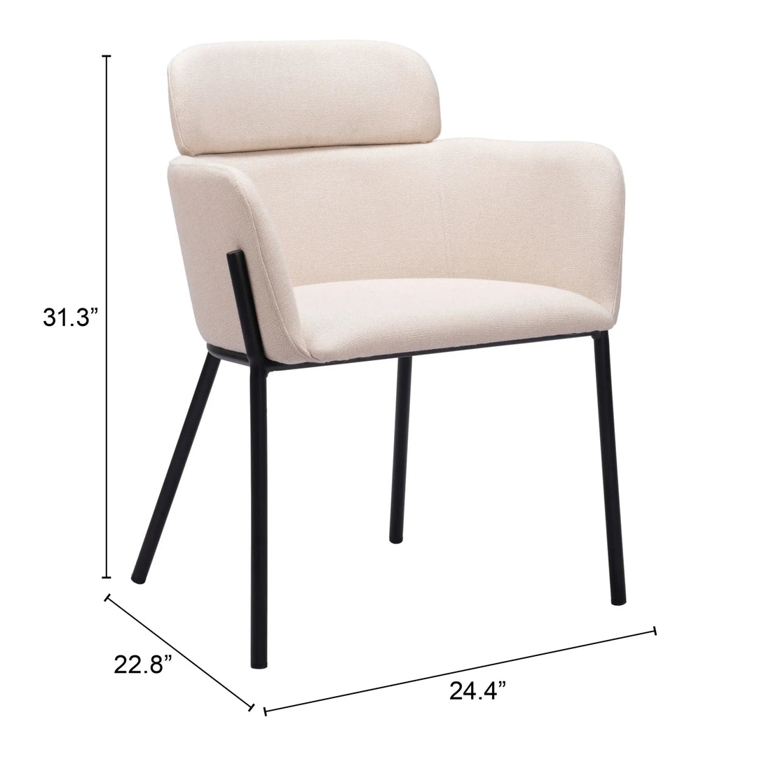 SwayLiving Bremor Dining Chair (Set of 2) Beige DINING CHAIRS