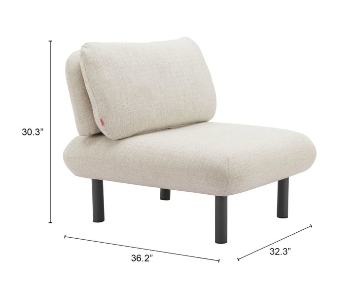 SwayLiving Aperto Accent Chair Beige ACCENT + LOUNGE CHAIRS