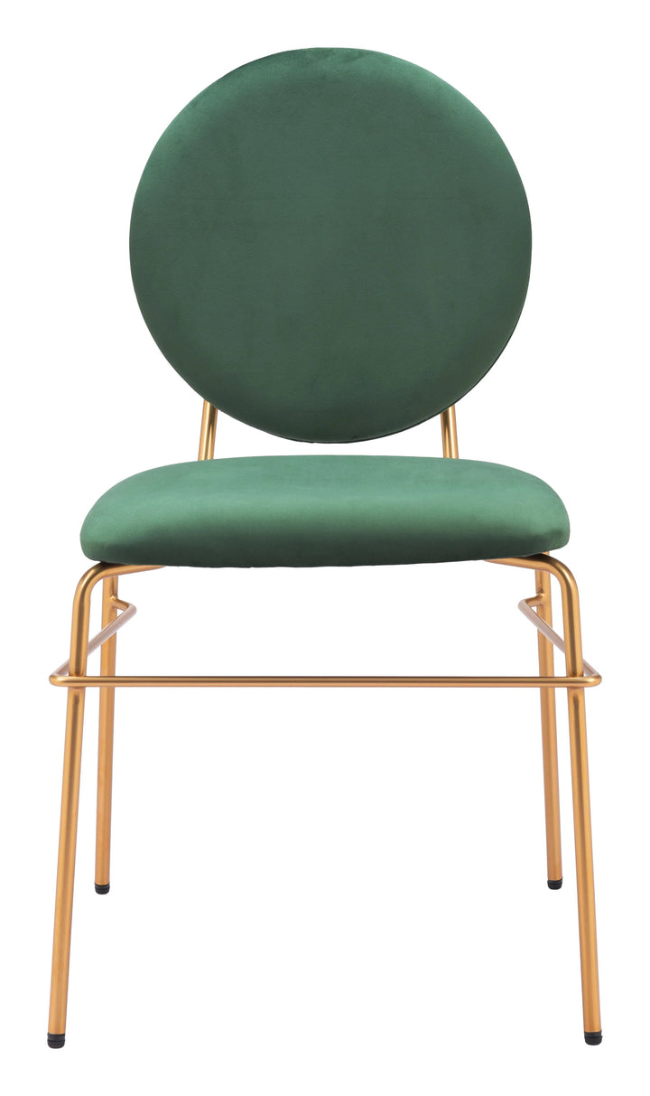 SwayLiving Odessa Dining Chair (Set of 2) Green & Gold DINING CHAIRS