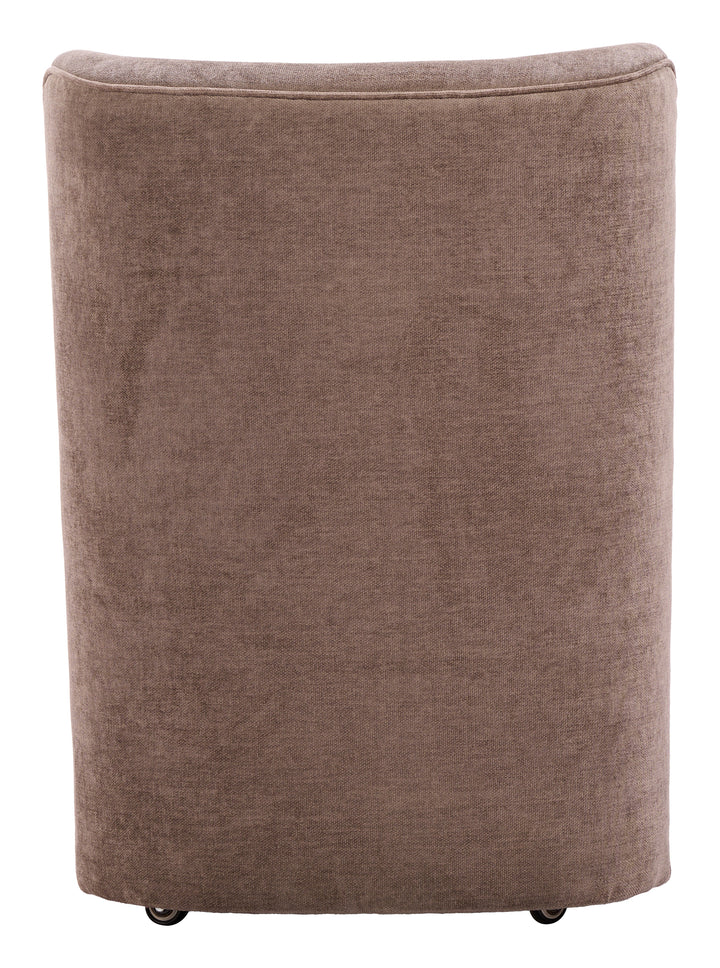Bambun Dining Chair with Wheels Taupe