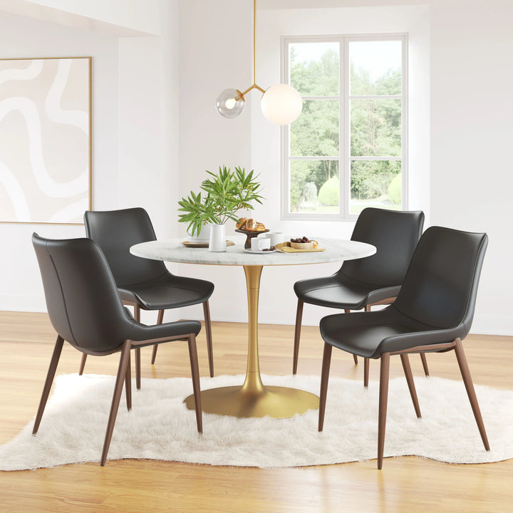 SwayLiving Magnus Dining Chair (Set of 2) Black & Walnut DINING CHAIRS