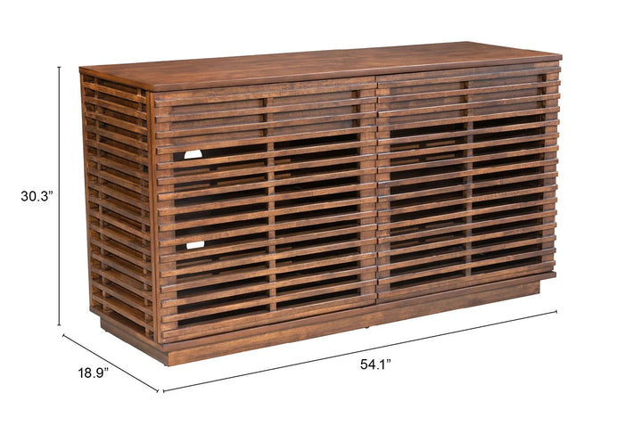 SwayLiving Linea Credenza Walnut SIDEBOARDS + CABINETS