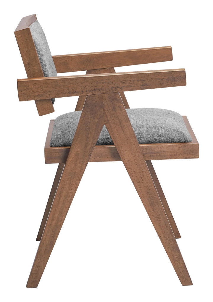 SwayLiving Delhi Dining Chair (Set of 2) Gray & Walnut DINING CHAIRS