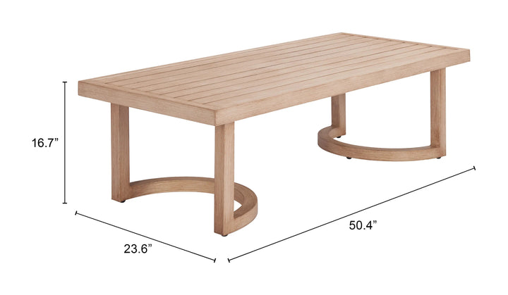 SwayLiving Leto Coffee Table Brown OUTDOOR COFFEE TABLES