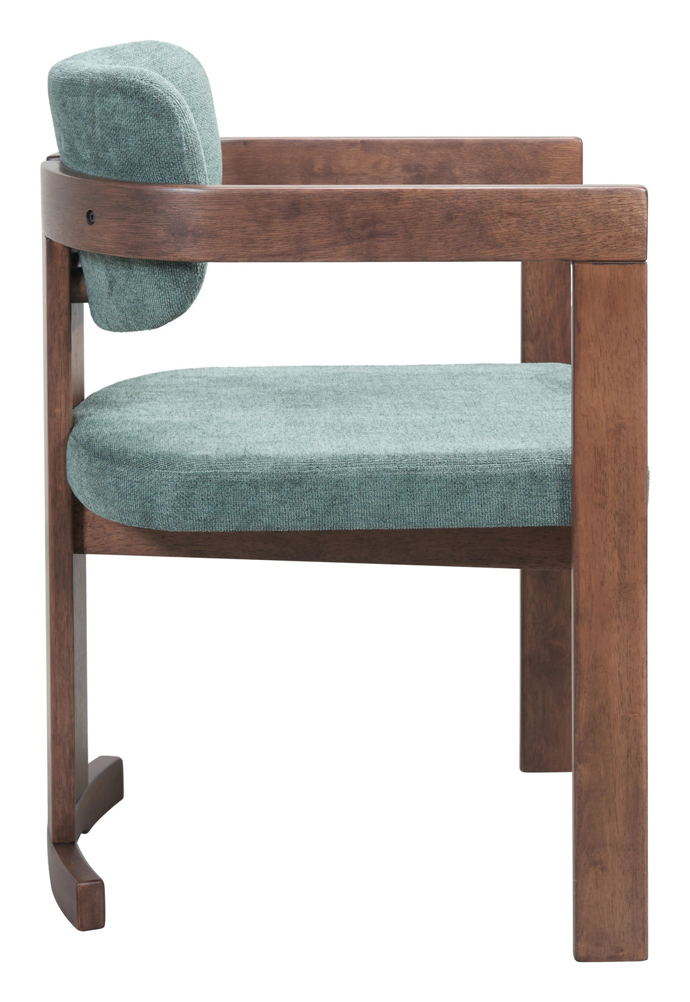 SwayLiving Poly Dining Chair Moss Gray & Walnut - Set of 2 DINING CHAIRS