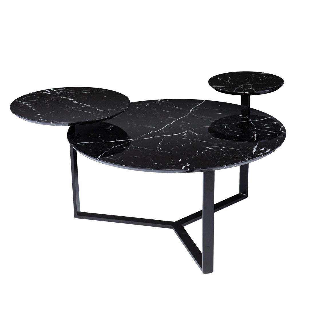 SwayLiving Saxelby Faux Marble Cocktail Table COFFEE TABLES