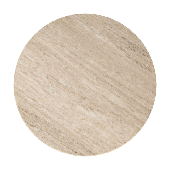 SwayLiving Eda Side Table White & Natural ACCENT TABLES
