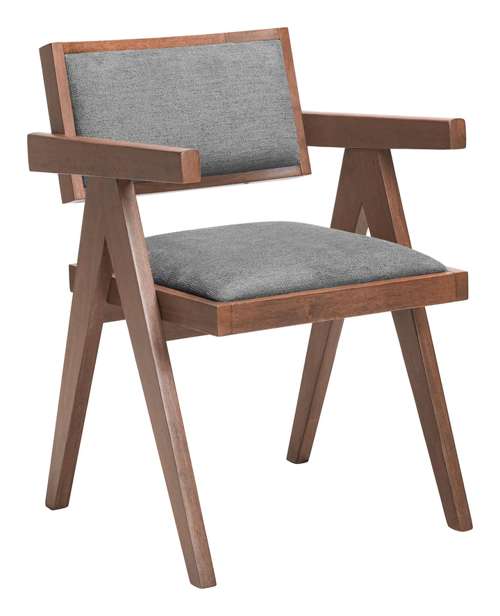 SwayLiving Delhi Dining Chair (Set of 2) Gray & Walnut DINING CHAIRS