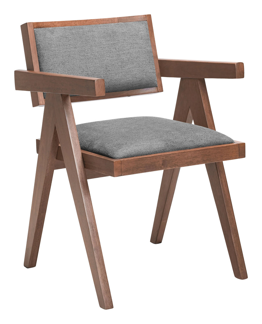 SwayLiving Delhi Dining Chair (Set of 2) Gray & Walnut DINING CHAIRS
