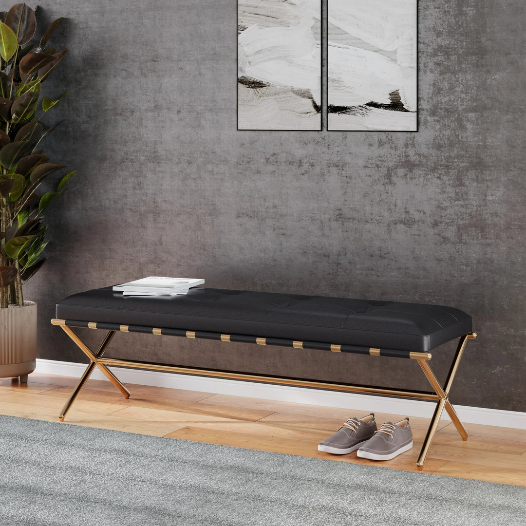 SwayLiving Clairvoix Upholstered Entryway Bench BENCHES